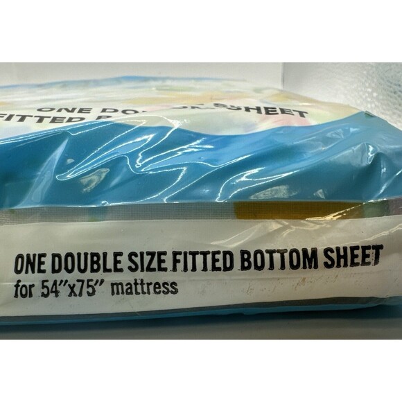 Vintage Montgomery Ward 1970s  Full Fitted Sheet Flowers New Old Stock - Picture 7 of 10